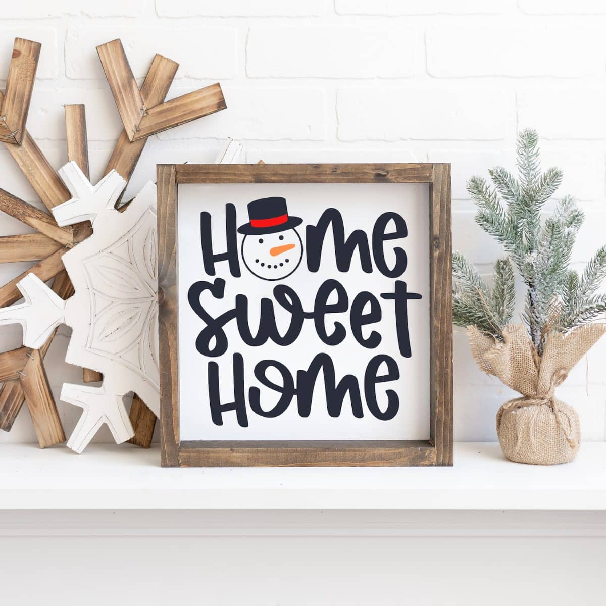 Snowman SVG Collection - Home Sweet Home Snowman SVG Cut File