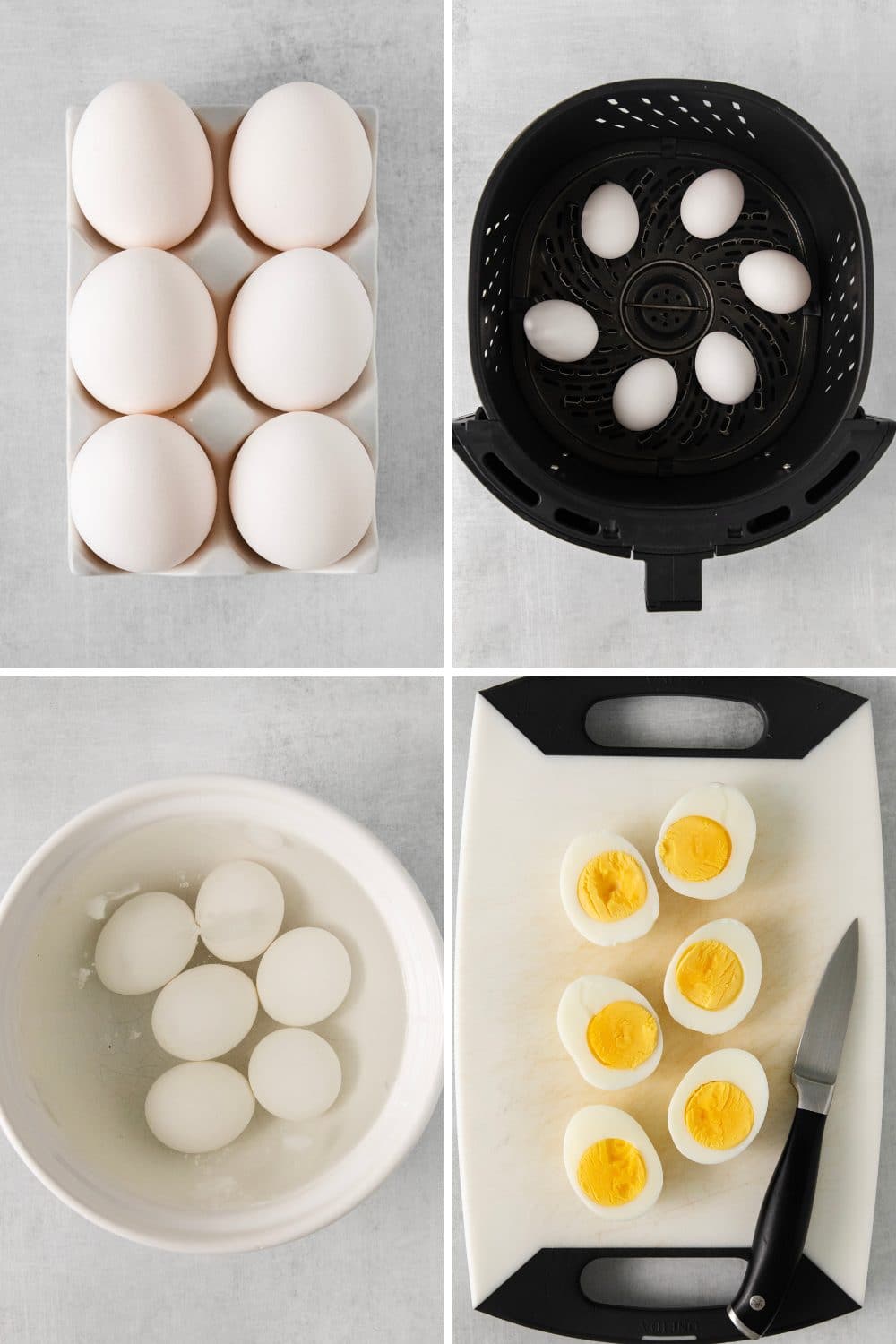 Air Fryer Hard Boiled Eggs Step by Step Images