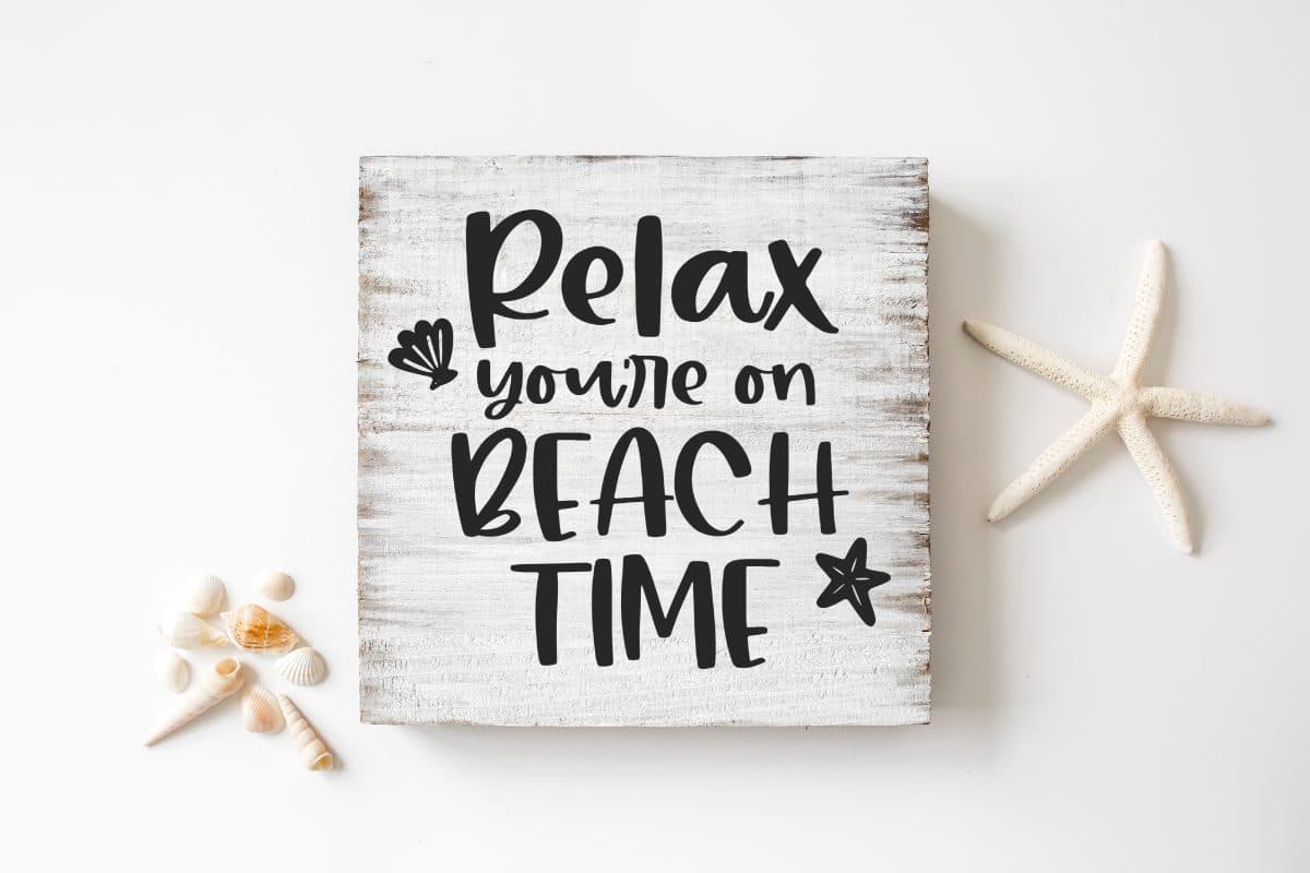 Relax You’re on Beach Time Free SVG