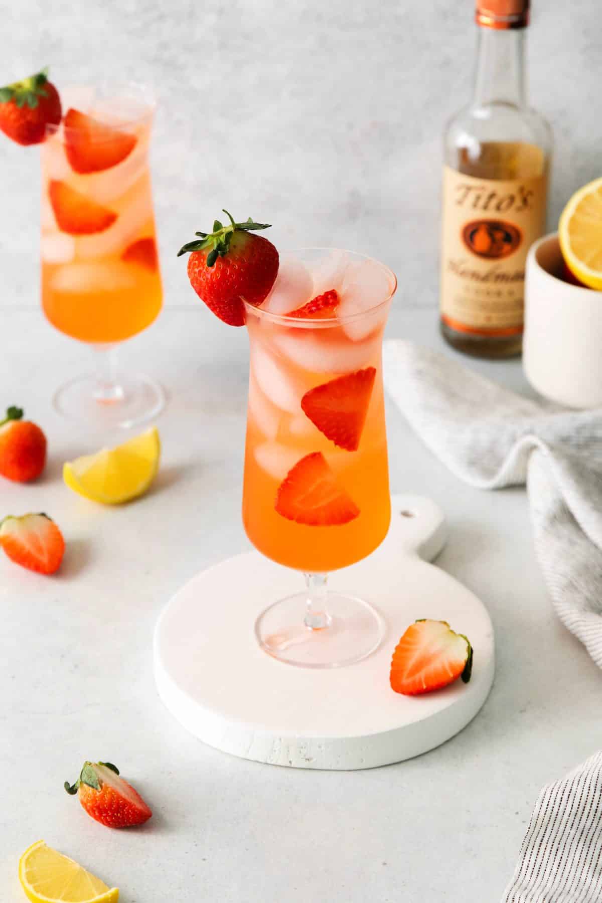 Strawberry Vodka Smash Cocktail