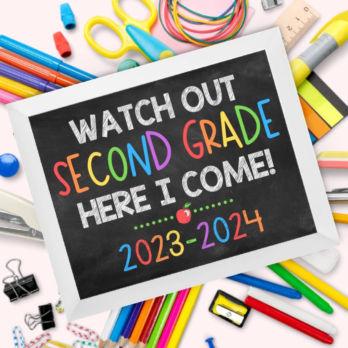 Free Printable Chalkboard First Day of School Signs