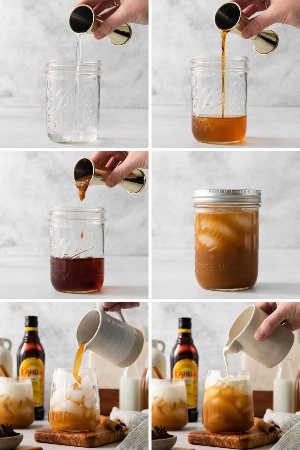 How to Make a Pumpkin Spice White Russian - Process Pictures